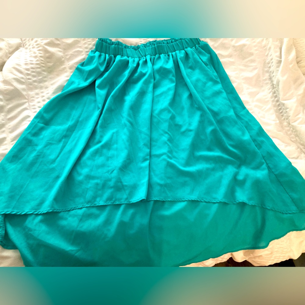 Mossimo High Low Teal Skirt